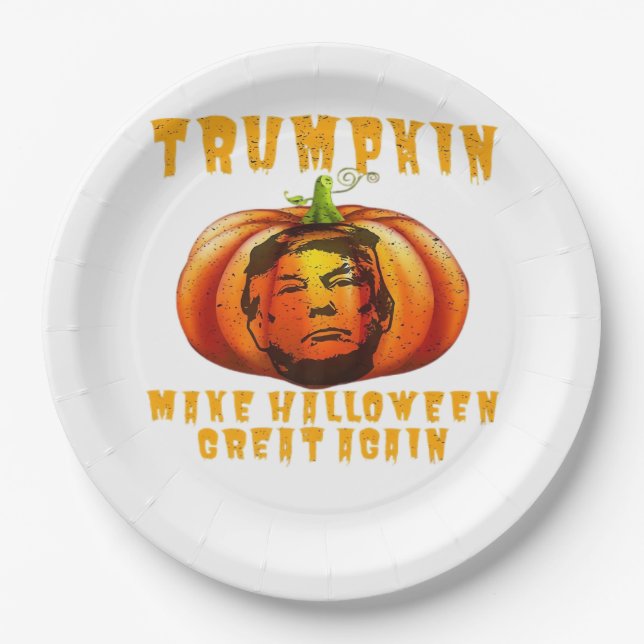 Trumpkin macht Halloween wieder großartig grafisch Pappteller (Vorderseite)
