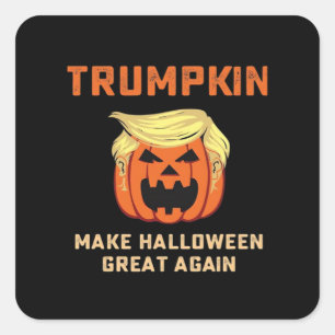 Trumpkin macht Halloween wieder großartig - klassi Quadratischer Aufkleber