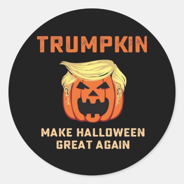 Trumpkin macht Halloween wieder großartig - klassi Runder Aufkleber (Vorderseite)