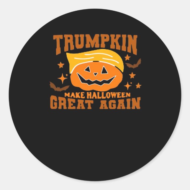 Trumpkin macht Halloween wieder großartig - Spooky Runder Aufkleber (Vorderseite)