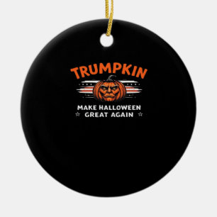 Trumpkin macht Halloween wieder klassisch Keramik Ornament
