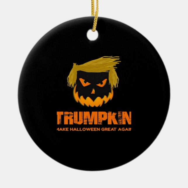 Trumpkin, macht Halloween wieder klassisch Keramik Ornament (Vorne)