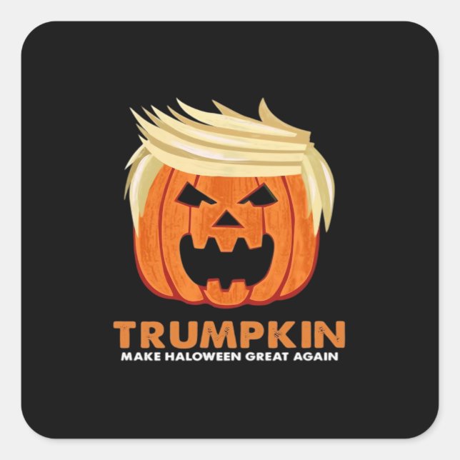 Trumpkin macht Halloween wieder klassisch - Limi Quadratischer Aufkleber (Vorderseite)