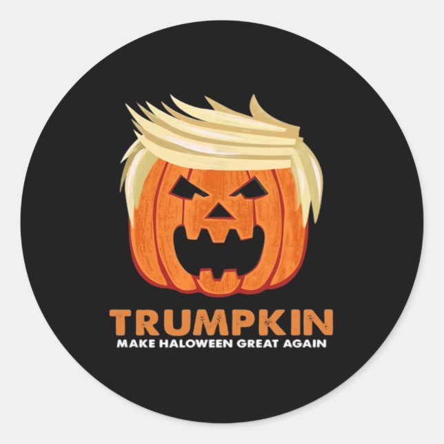Trumpkin macht Halloween wieder klassisch - Limi Runder Aufkleber (Vorderseite)