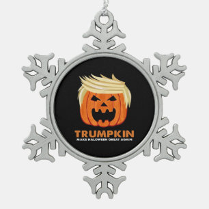 Trumpkin macht Halloween wieder klassisch - Limi Schneeflocken Zinn-Ornament