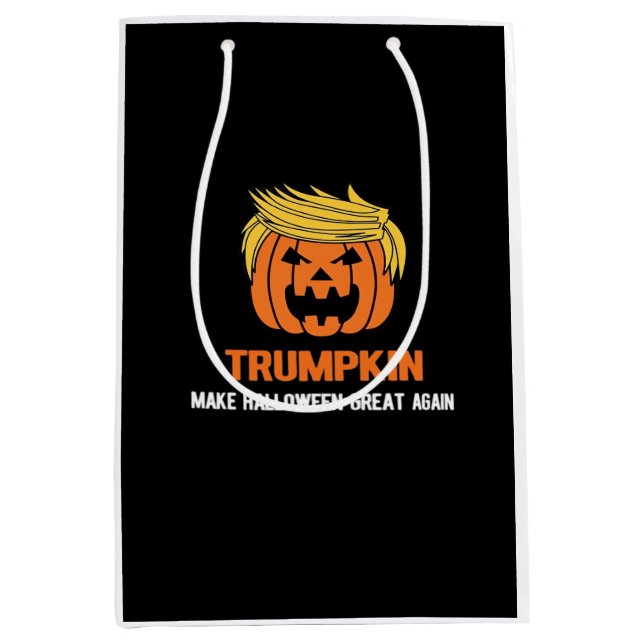 Trumpkin macht Halloween wieder klassisch Mittlere Geschenktüte (Vorderseite)