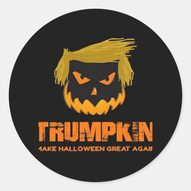Trumpkin, macht Halloween wieder klassisch Runder Aufkleber (Vorderseite)