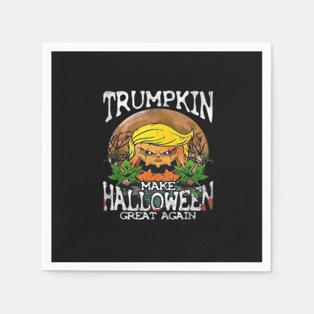 Trumpkin macht Halloween wieder klassisch Serviette (Vorderseite)
