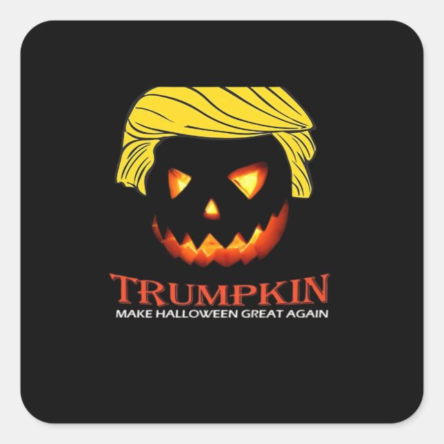 Trumpkin macht Halloween wieder klassisch - Slot Quadratischer Aufkleber (Vorderseite)