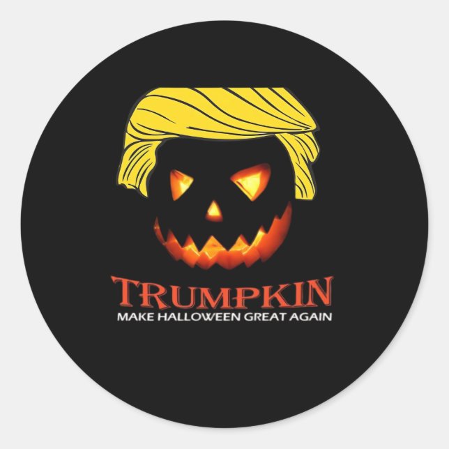Trumpkin macht Halloween wieder klassisch - Slot Runder Aufkleber (Vorderseite)