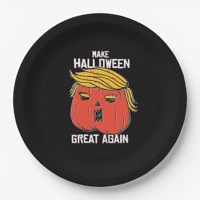 Trumpkin macht Halloween wieder klassisch - Spoo Pappteller (Vorderseite)