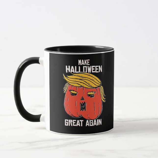 Trumpkin macht Halloween wieder klassisch - Spoo Tasse (Links)
