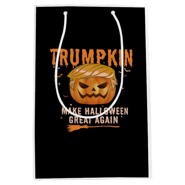 Trumpkin macht Halloween wieder zu einem großen po Mittlere Geschenktüte (Vorderseite)
