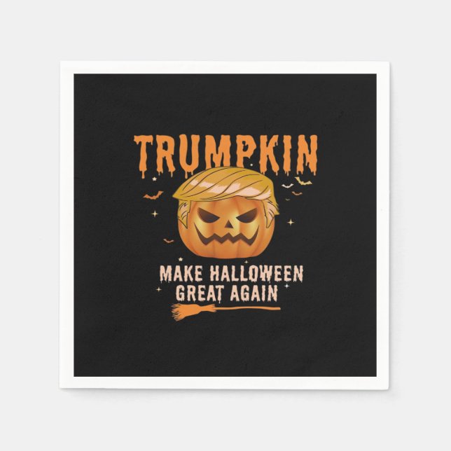 Trumpkin macht Halloween wieder zu einem großen po Serviette (Vorderseite)