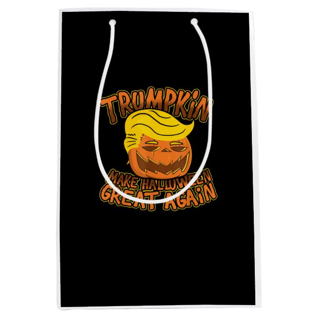 Trumpkin macht Halloween wieder zu einer lustigen  Mittlere Geschenktüte (Vorderseite)