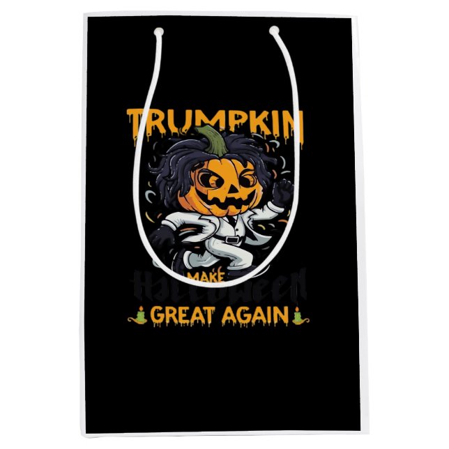 Trumpkin macht Halloween wieder zu Trumpkin-Kosten Mittlere Geschenktüte (Vorderseite)