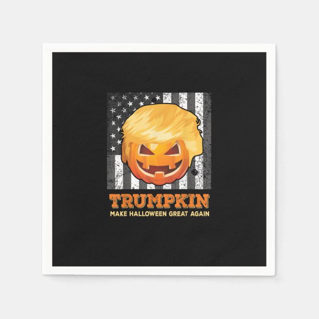 Trumpkin macht Halloween wieder zum Präsidenten Pu Serviette (Vorderseite)