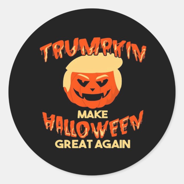 Trumpkin macht mein Halloween wieder groß Runder Aufkleber (Vorderseite)