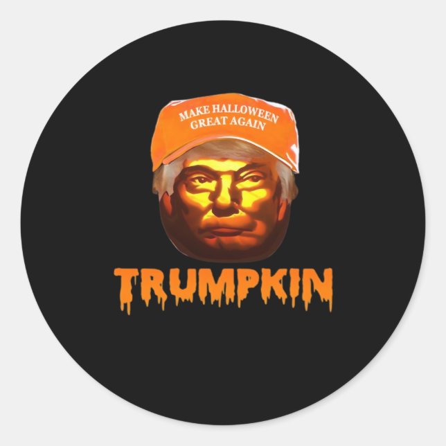 Trumpkin Make Halloween Great Again Sloth Runder Aufkleber (Vorderseite)