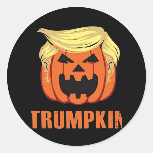 Trumpkin Make Halloween Runder Aufkleber (Vorderseite)