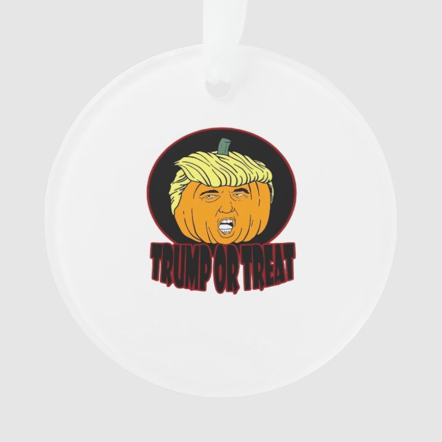 Trumpkin oder Leckerei Halloween Trumpkin Trick od Ornament (Vorderseite)