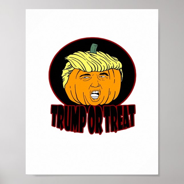Trumpkin oder Leckerei Halloween Trumpkin Trick od Poster (Vorne)