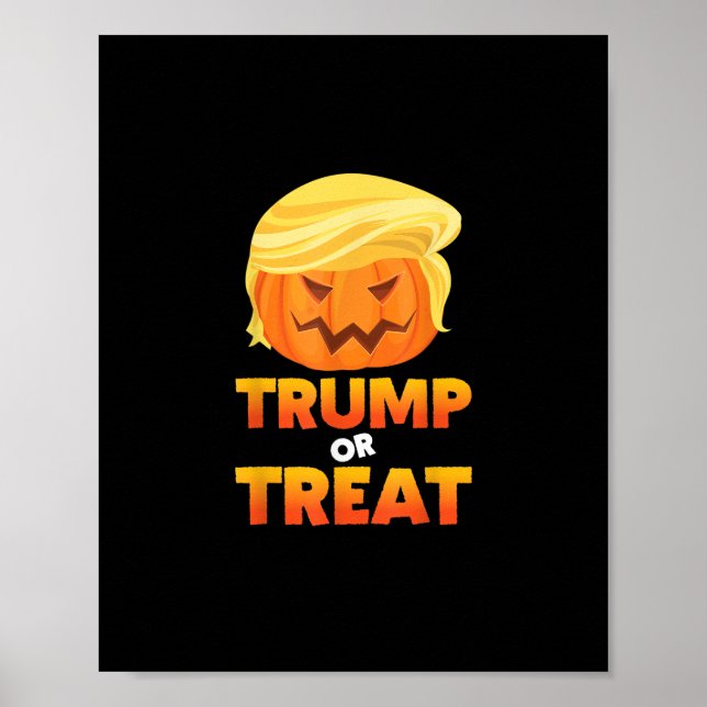 Trumpkin oder Leckerei Trumpkin Halloween-Kostüm Poster (Vorne)