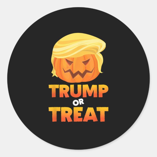 Trumpkin oder Leckerei Trumpkin Halloween-Kostüm Runder Aufkleber (Vorderseite)