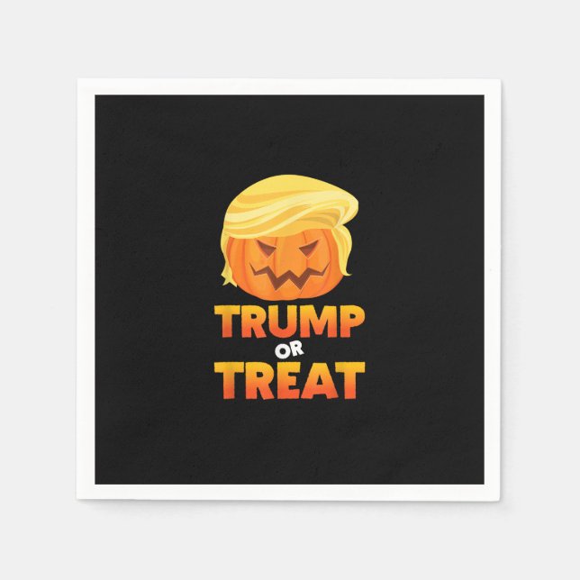 Trumpkin oder Leckerei Trumpkin Halloween-Kostüm Serviette (Vorderseite)