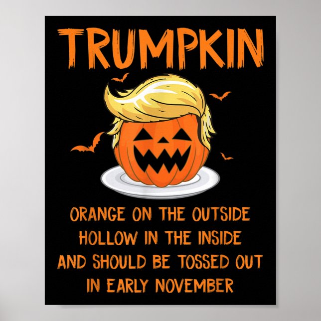 Trumpkin Orange auf der äußeren Anti-Trumpf Hallow Poster (Vorne)