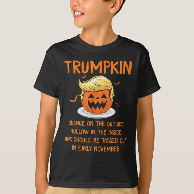 Trumpkin Orange auf der äußeren Anti-Trumpf Hallow T-Shirt (Vorderseite)
