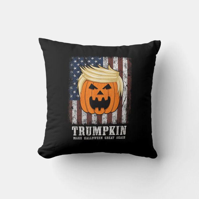 Trumpkin Patriotic Halloween Kissen (Vorderseite)
