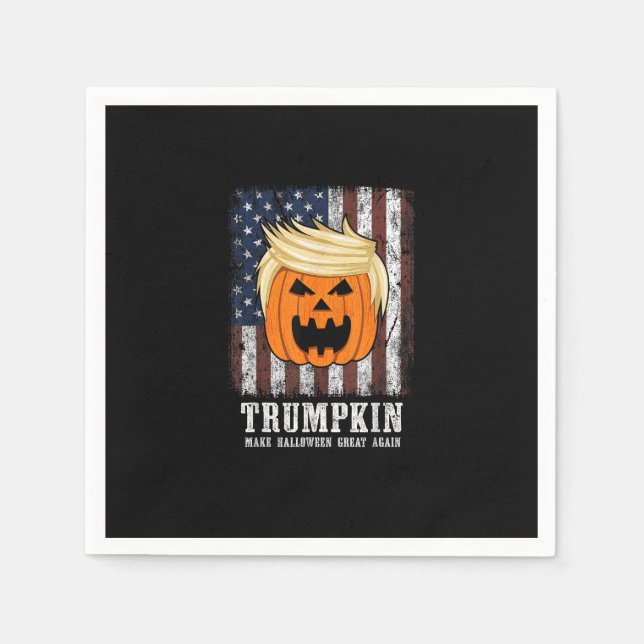 Trumpkin Patriotic Halloween Serviette (Vorderseite)