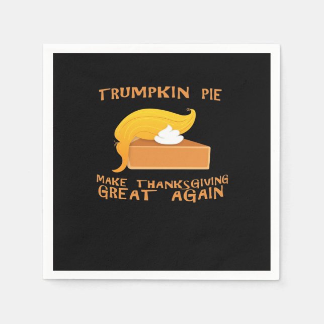 Trumpkin Pie Erntedank Serviette (Vorderseite)