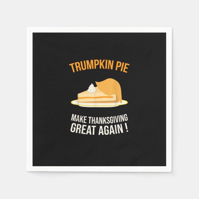 Trumpkin Pie Erntedank wieder großartig pumpen Serviette (Vorderseite)