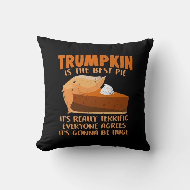Trumpkin Pie Funny Design - Erntedank Party Hol Kissen (Vorderseite)
