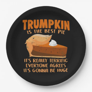 Trumpkin Pie Funny Design - Erntedank Party Hol Pappteller