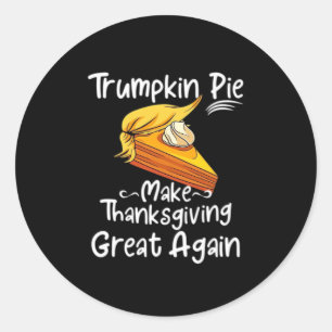 Trumpkin Pie macht Erntedank wieder groß Basebal Runder Aufkleber