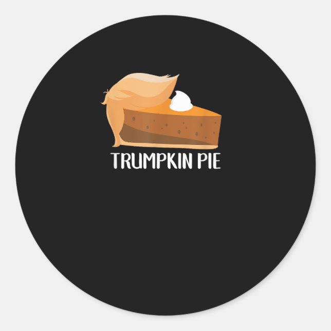 Trumpkin Pie Pumpkin Funny Erntedank Runder Aufkleber (Vorderseite)