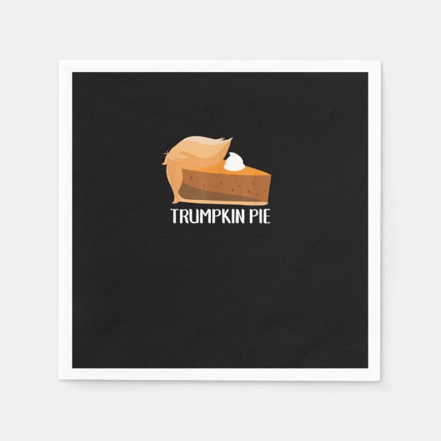 Trumpkin Pie Pumpkin Funny Erntedank Serviette (Vorderseite)