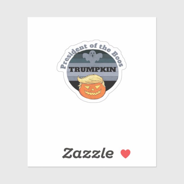 Trumpkin, Präsident des Boos Halloween Aufkleber (Blatt)