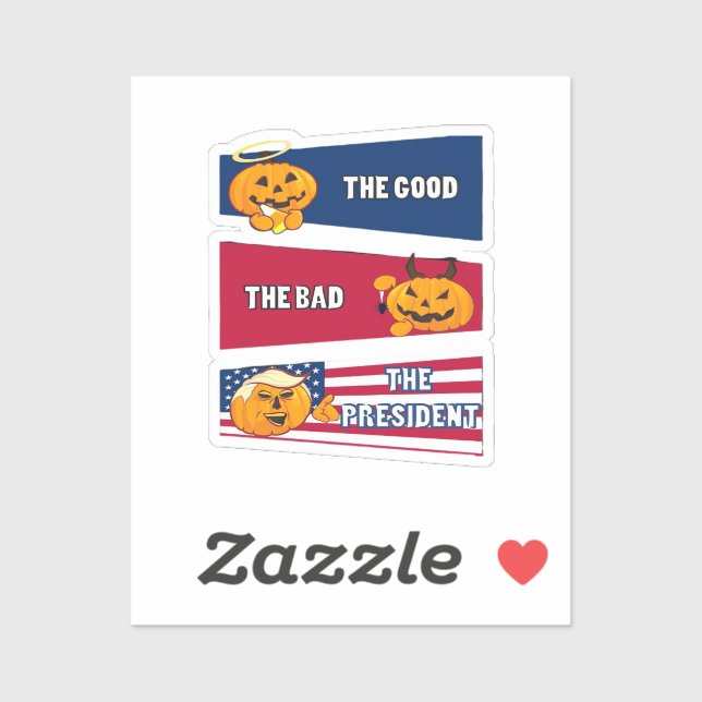Trumpkin Präsident Halloween Aufkleber (Blatt)