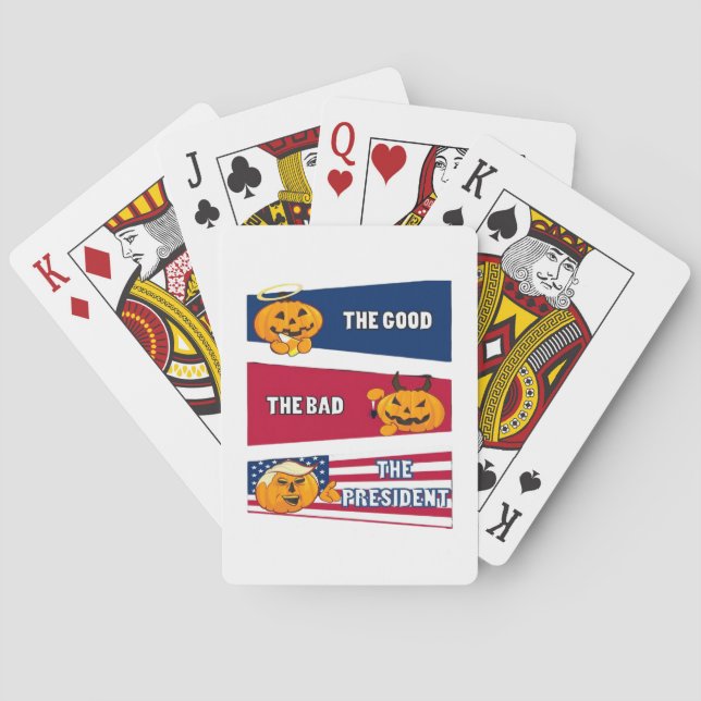 Trumpkin Präsident Halloween Spielkarten (Rückseite)