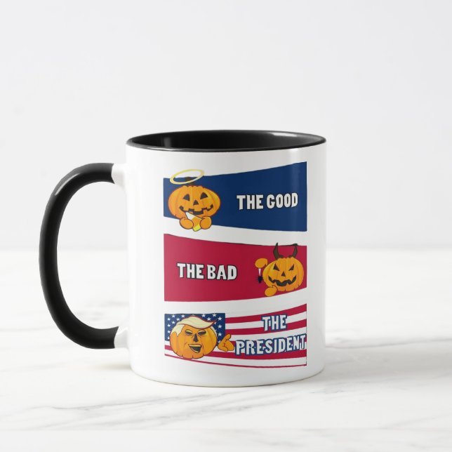 Trumpkin Präsident Halloween Tasse (Links)
