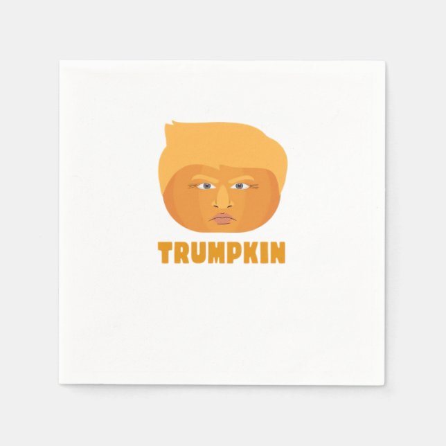 Trumpkin Pumpkin Funny Halloween Design Classic Serviette (Vorderseite)