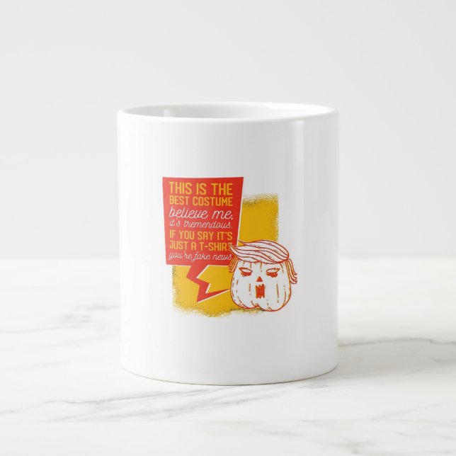 Trumpkin Pumpkin Funny Halloween Zitat Jumbo-Tasse (Vorderseite)