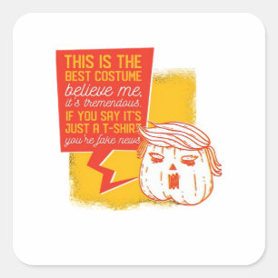 Trumpkin Pumpkin Funny Halloween Zitat Quadratischer Aufkleber