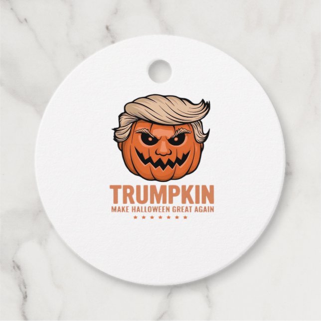 Trumpkin Pumpkin, Halloween Classic Geschenkanhänger (Vorderseite)