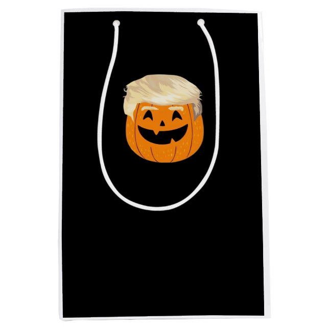 Trumpkin Pumpkin Halloween Classic Mittlere Geschenktüte (Vorderseite)