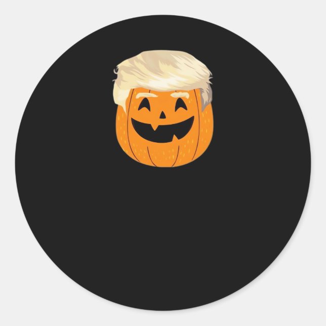 Trumpkin Pumpkin Halloween Classic Runder Aufkleber (Vorderseite)